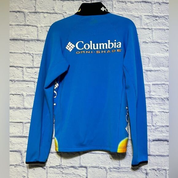 Columbia Omni-Shade Size S Blue Highroad Full Zip Cycling jacket - Picture 2 of 15